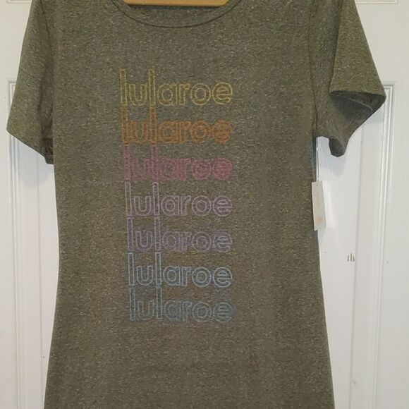 Lularoe gray rainbow print tunic Sz XS NWT - Picture 2 of 5